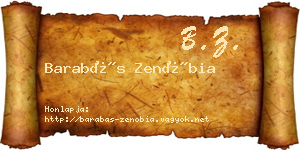 Barabás Zenóbia névjegykártya